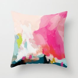 16x16 Multicolor Modern KanshaWaii Art Designs Pink Beige Pastel Zebra Animal Pattern Art Throw Pillow