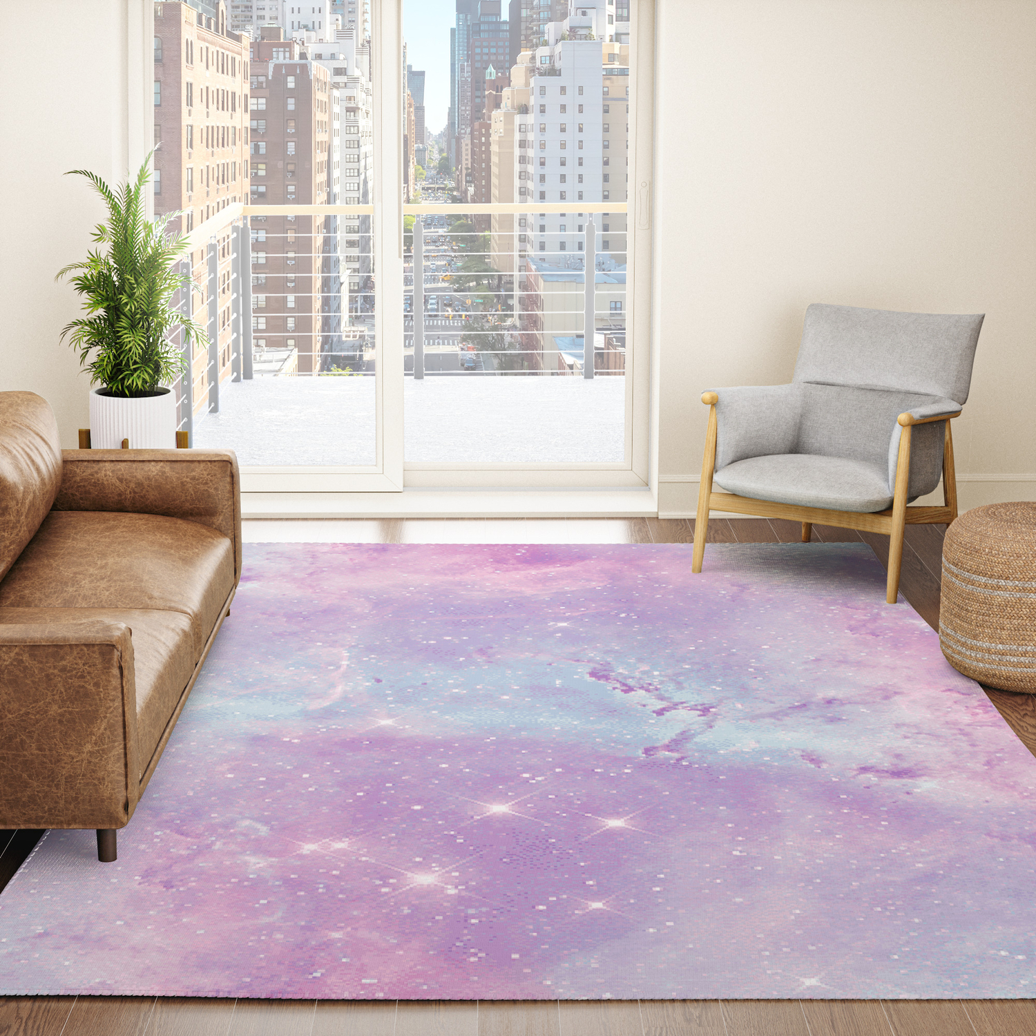 Corgi Nursery Rug Floor Carpet Yoga Mat 20 x 31 Inches / 50 x 80 cm Naanle Galaxy Dog Non Slip Area Rug for Living Dinning Room Bedroom Kitchen 1.7  x 2.6