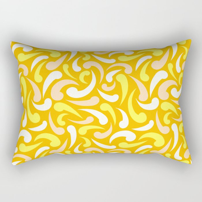 Sunshine Abstract Swirls Rectangular Pillow