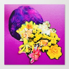 Garden Circle - Violet Canvas Print
