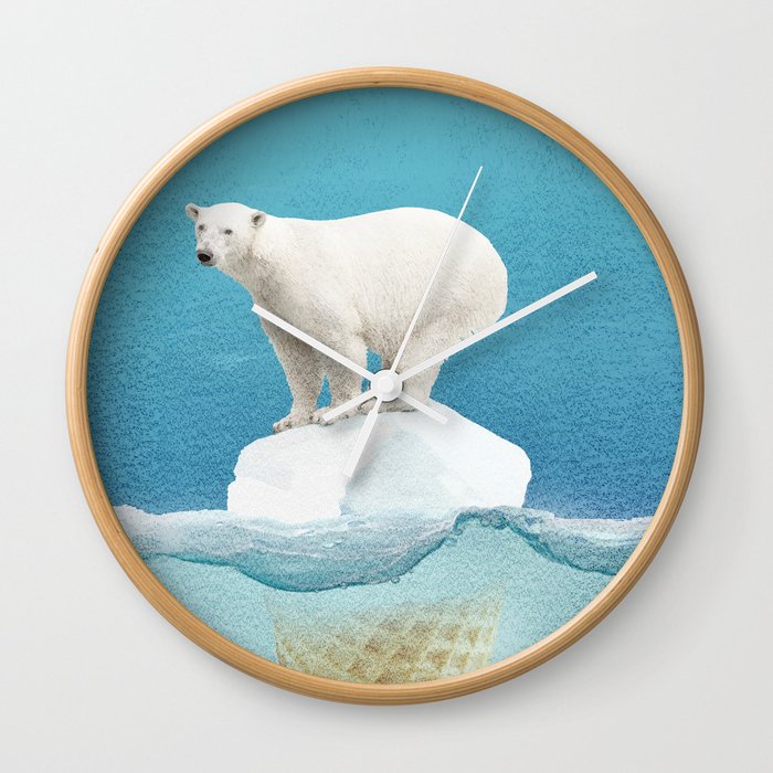 Polar ice cream cap Wall Clock