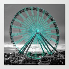 Branson Missouri Ferris Wheel In Selective Coloring Canvas Print