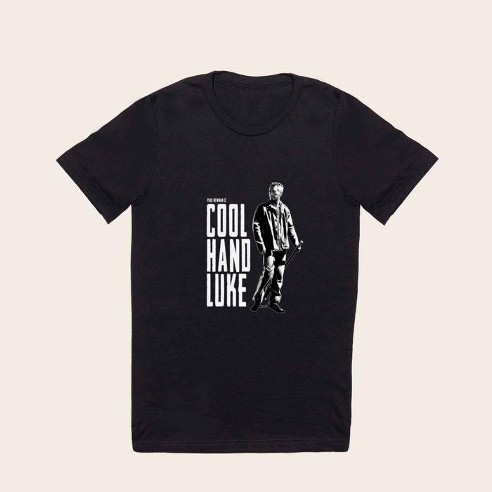 Graphic T Shirt Graphic T Shirt Paul Newman Cool Hand Luke by Adrian Gemmel Black Medium Classic T shirts Full Front Graphic Society6