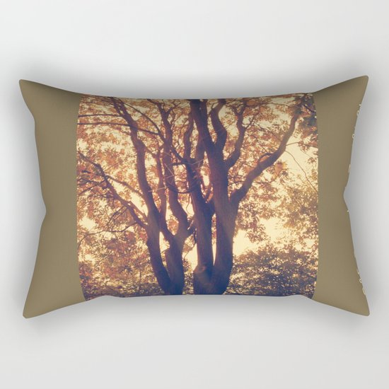 old forest at twilight Rectangular Pillow