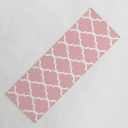 Classic Quatrefoil Lattice Pattern 734 Dusty Rose Yoga Mat