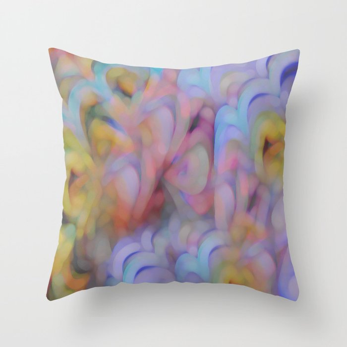 wonderiously pattern, watercolor pattern, abstract textures Throw Pillow
