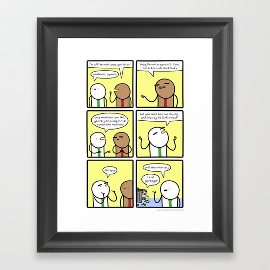 Antics #272 - a fine business mentor Framed Art Print