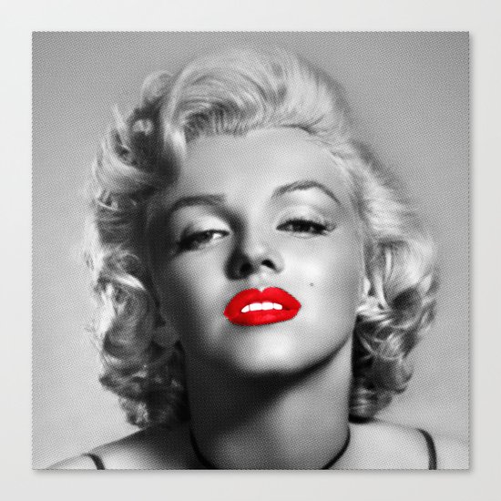 A female mouth - Marylin M. Canvas Print
