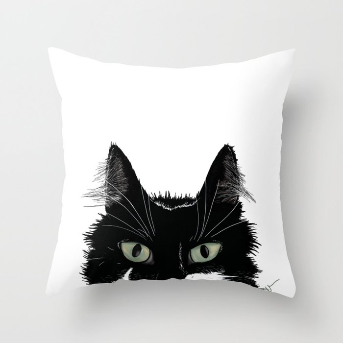 Cat throw outlet pillow