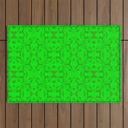 Cloud Dust Bright Green Outdoor Rug