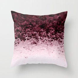Burgundy CrYSTALS Ombre Gradient Throw Pillow