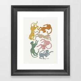 Rainbow Cheetah Framed Art Print