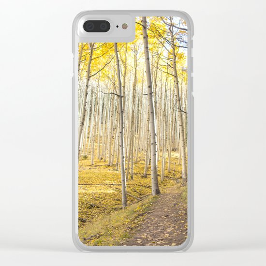 Fall Colors, Yellow Woods Clear iPhone Case