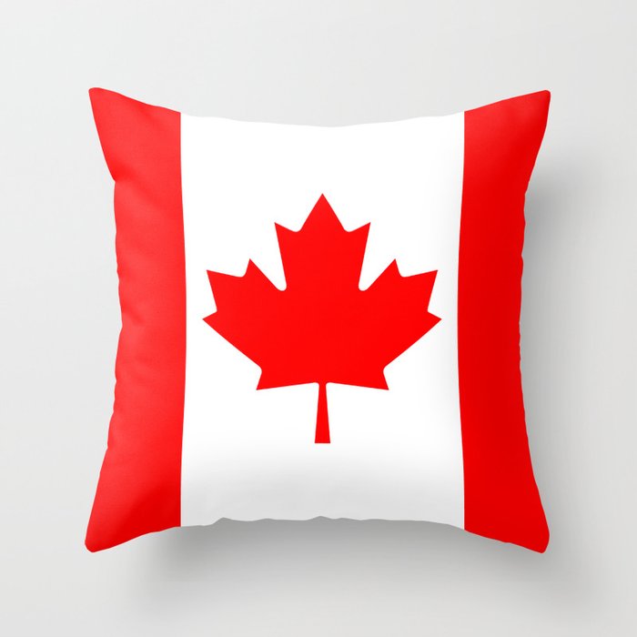 Canadian Flag of Canada Throw Pillow