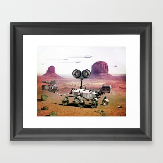 Behind you Framed Art Print