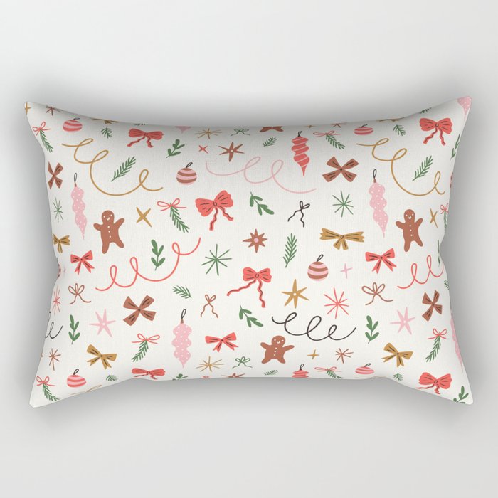 Happy Holidays print design Rectangular Pillow