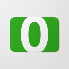 Number 0 (White & Green) Bath Mat