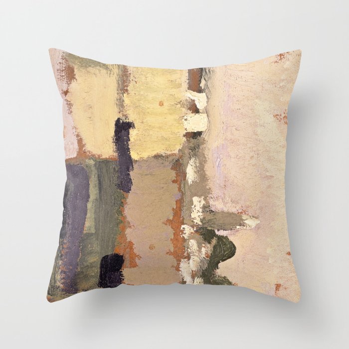Minimalist Neutral Abstract French Landscape  Throw Pillow