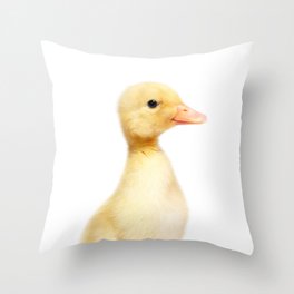 Duckling, Farm Animals, Art for Kids, Baby Animals Art Print By Synplus Throw Pillow