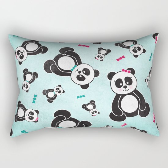 Panda Freefall Rectangular Pillow