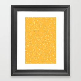 Yellow Constellations Framed Art Print
