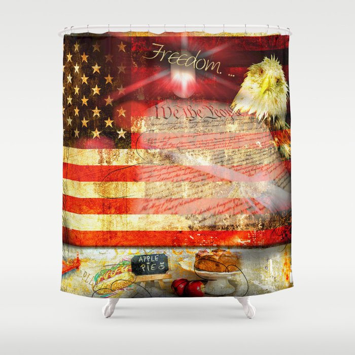 Americana Shower Curtain By Jameykeys Society6