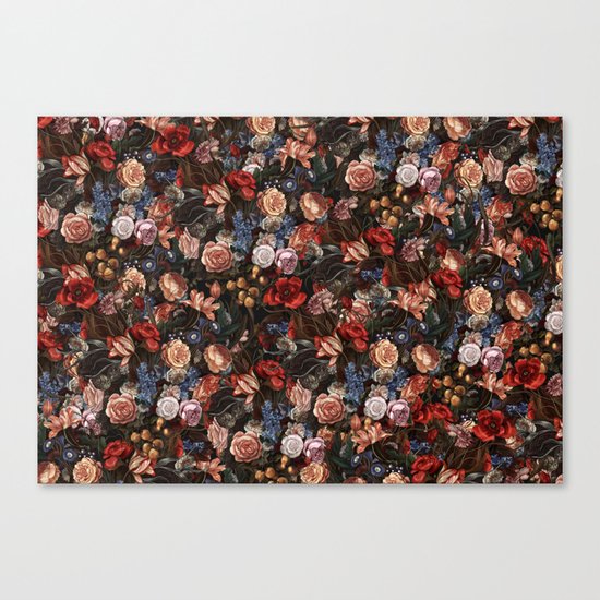Vintage Summer Floral Canvas Print
