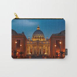 Papal Basilica of St. Peter in the Vatican Carry-All Pouch | Peace, Digital, Vatican, Religiousbuilding, Color, Architecture, Long Exposure, Worldpeace, Easter, Blue 