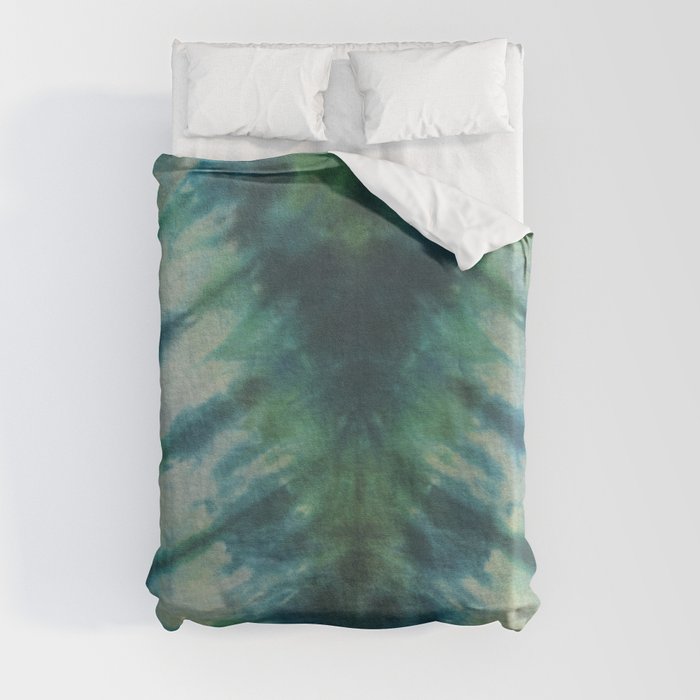 Tie Dye Blue Green 9 Duvet Cover