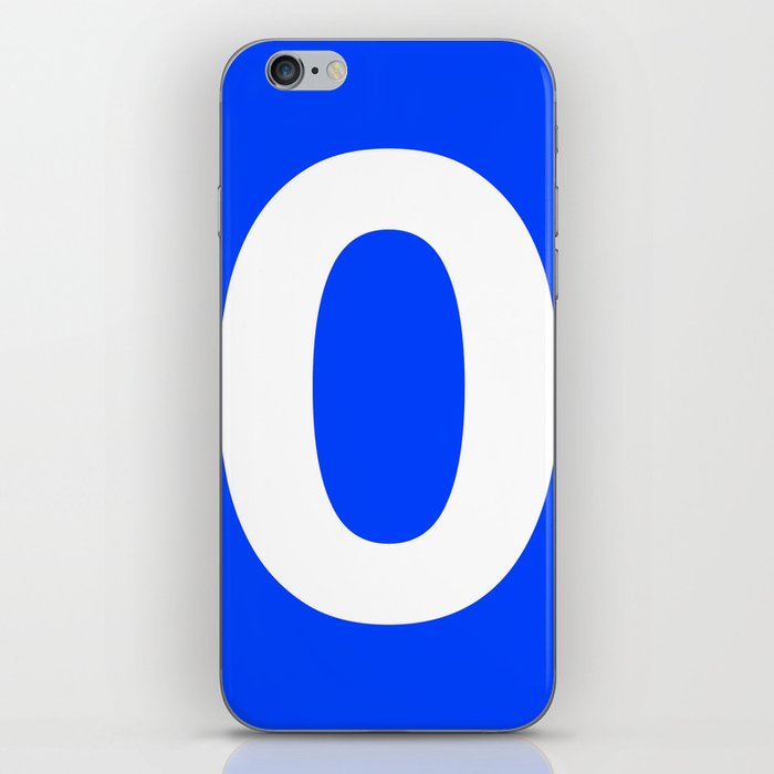 Number 0 (White & Blue) iPhone Skin