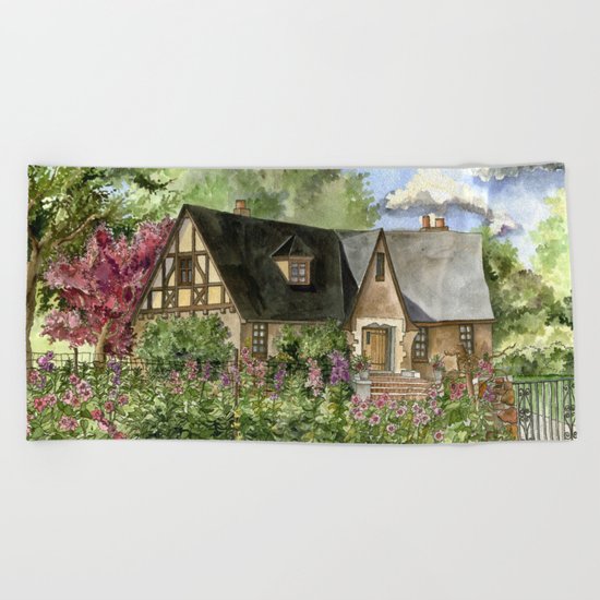 Tudor House on Kentucky Avenue Beach Towel