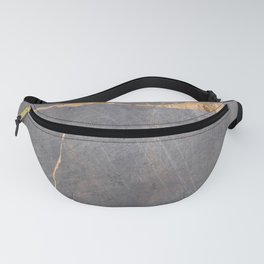 Marble gray with gold Fanny Pack