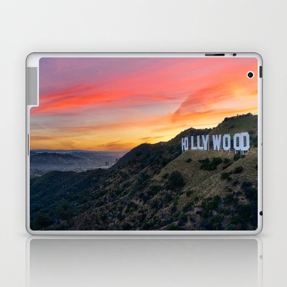 Hollywood Hills, California, Sunset Hollywood Sign Laptop & iPad Skin