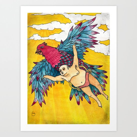 Lazy Tarzan - Flying Art Print