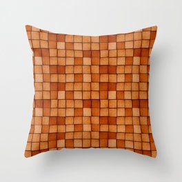 Wood Blocks-Maple Throw Pillow
