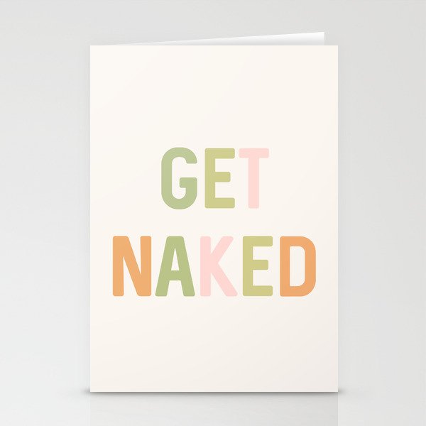 Colorful Get Naked Stationery Cards