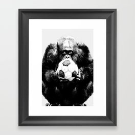 Soccer Chimp Framed Art Print