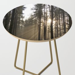 Winter Forest Sun rays in Expressive  Side Table