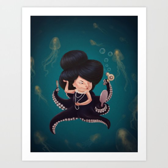 Octo Girl Art Print