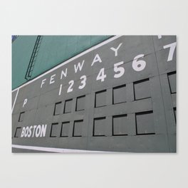 Fenwall -- Boston Fenway Park Wall, Green Monster, Red Sox Canvas Print