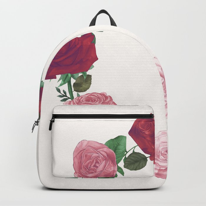 Pink Floral Wreath Backpack by NewburyBoutique | Society6