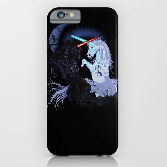 Starwars with unicorns (black) iPhone & iPod Case