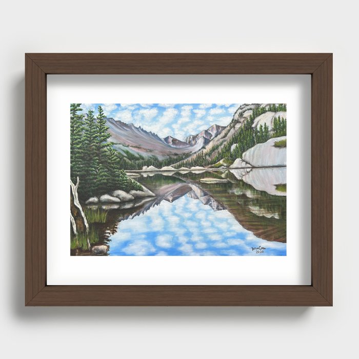 Mill Lake Rocky Mountains Recessed Framed Print
