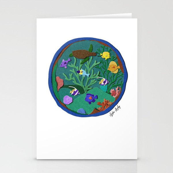 Under the Sea- White/ transparent Background Stationery Cards