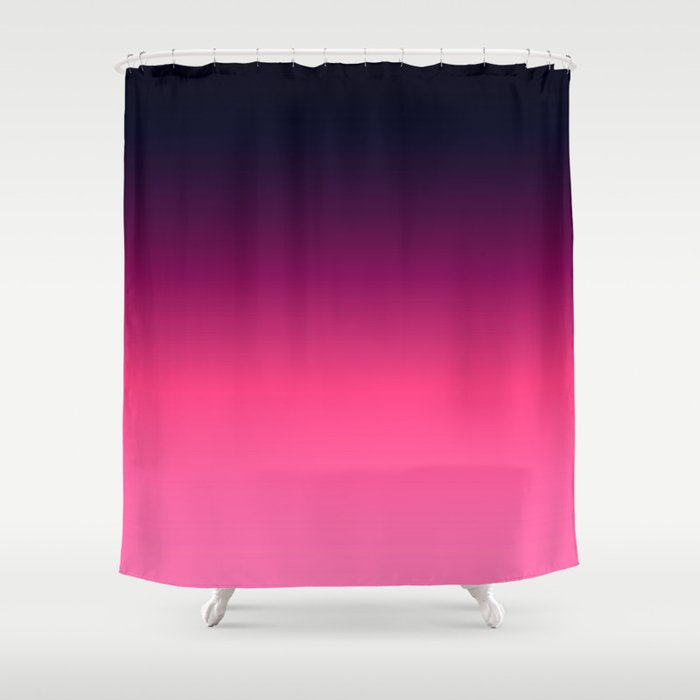 Eggplant Purple Pink Ombre Gradient Shower Curtain By