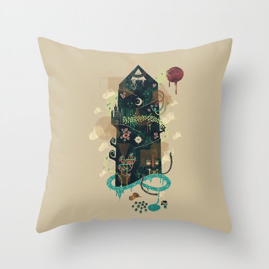 The Ominous and Ghastly Mont Noir Throw Pillow