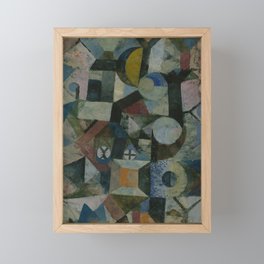 Composition with the Yellow Half-Moon and the Y Abstract pattern "painting · modern · abstract art " Paul Klee Framed Mini Art Print