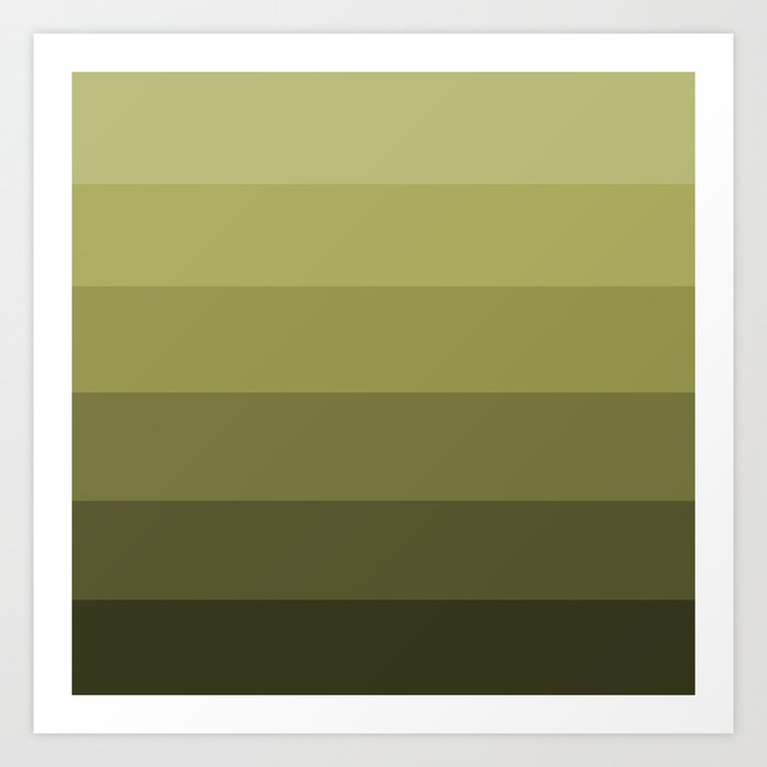 Jade Olive Green Color Therapy Art Print By Desertsart Society6