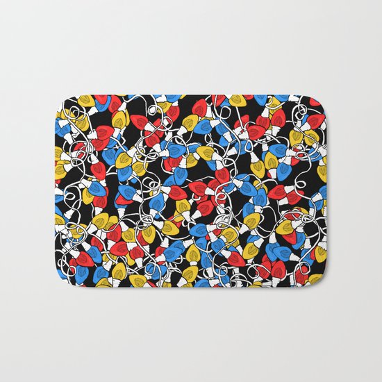 Christmas Lights Madness Bath Mat