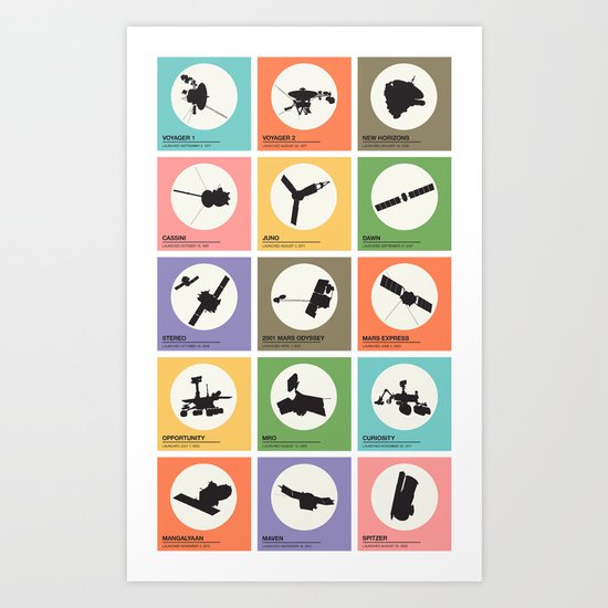 Space Probes Art Print